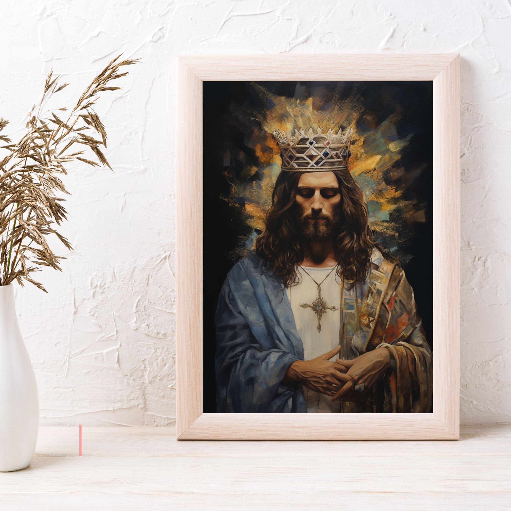 Picture of Jesus Christ as A King Wall Art the Son of God Canvas King ...