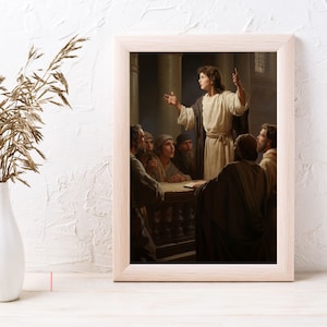 Kleiner Jesus im Tempel Aquarell Malerei Renaissance Malerei Spray Malerei Brautjungfern Geschenk Jesus Malerei Bilder von Jesus Liebt