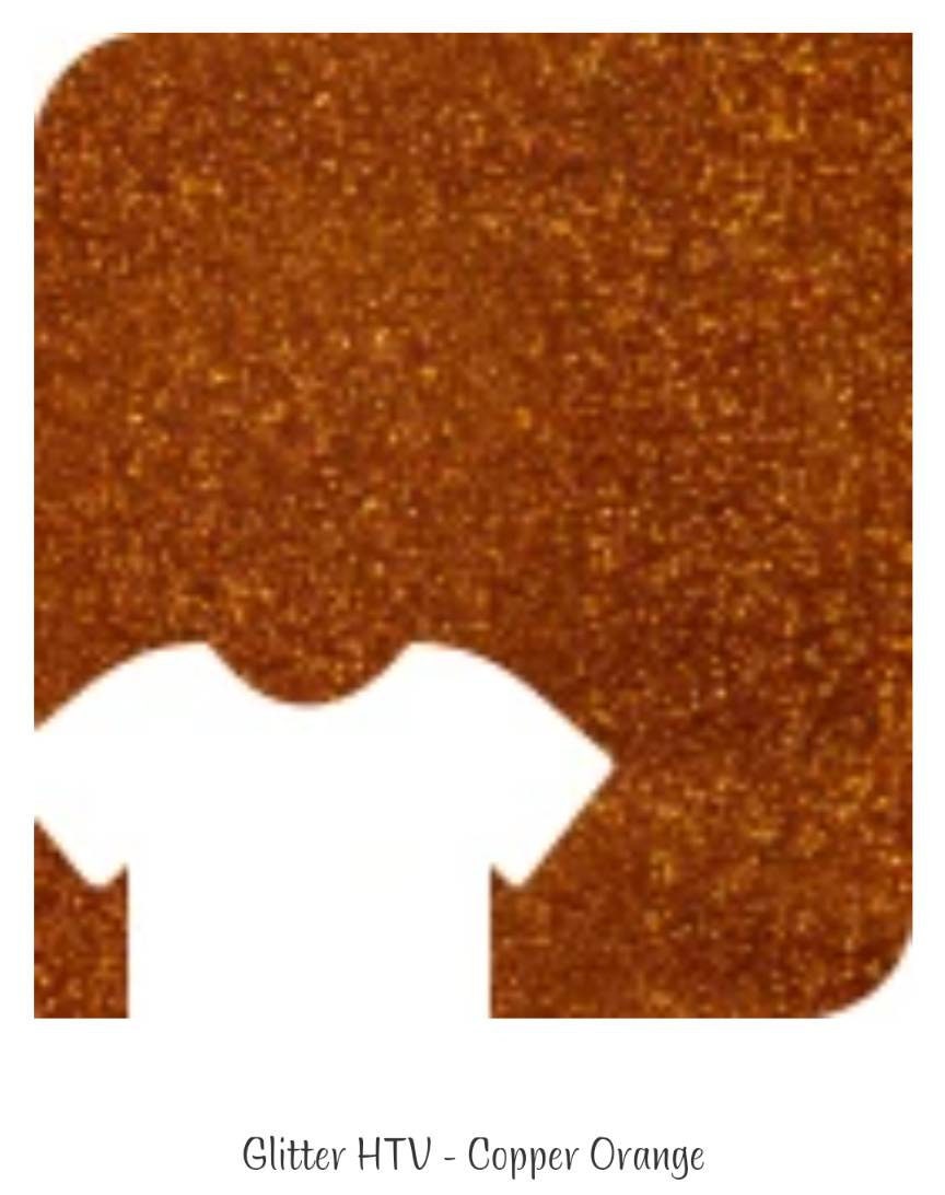 Glitter copper orange htv vinyl Etsy
