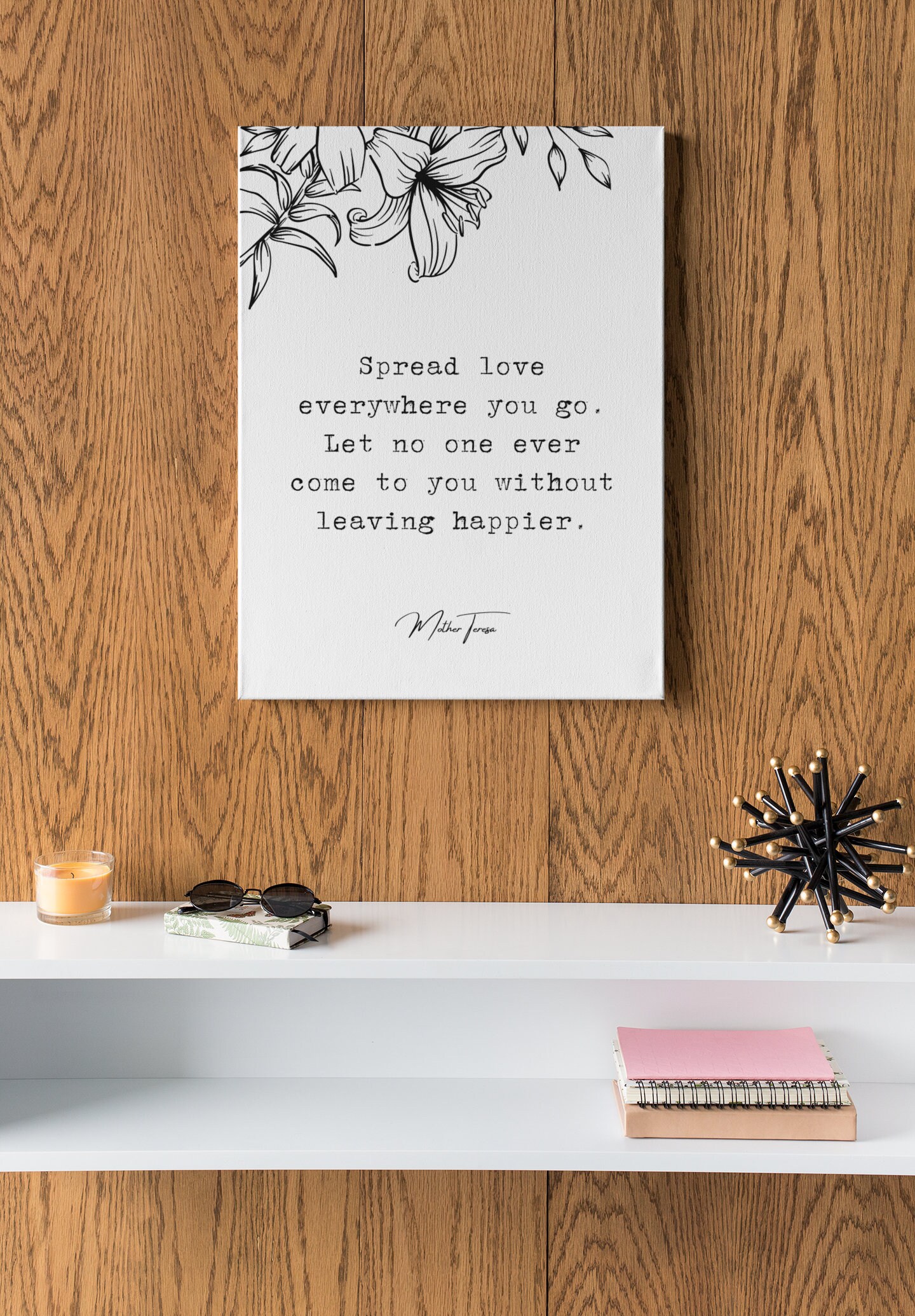 Inspirational Quote - Spread love everywhere you go | Art Board Print