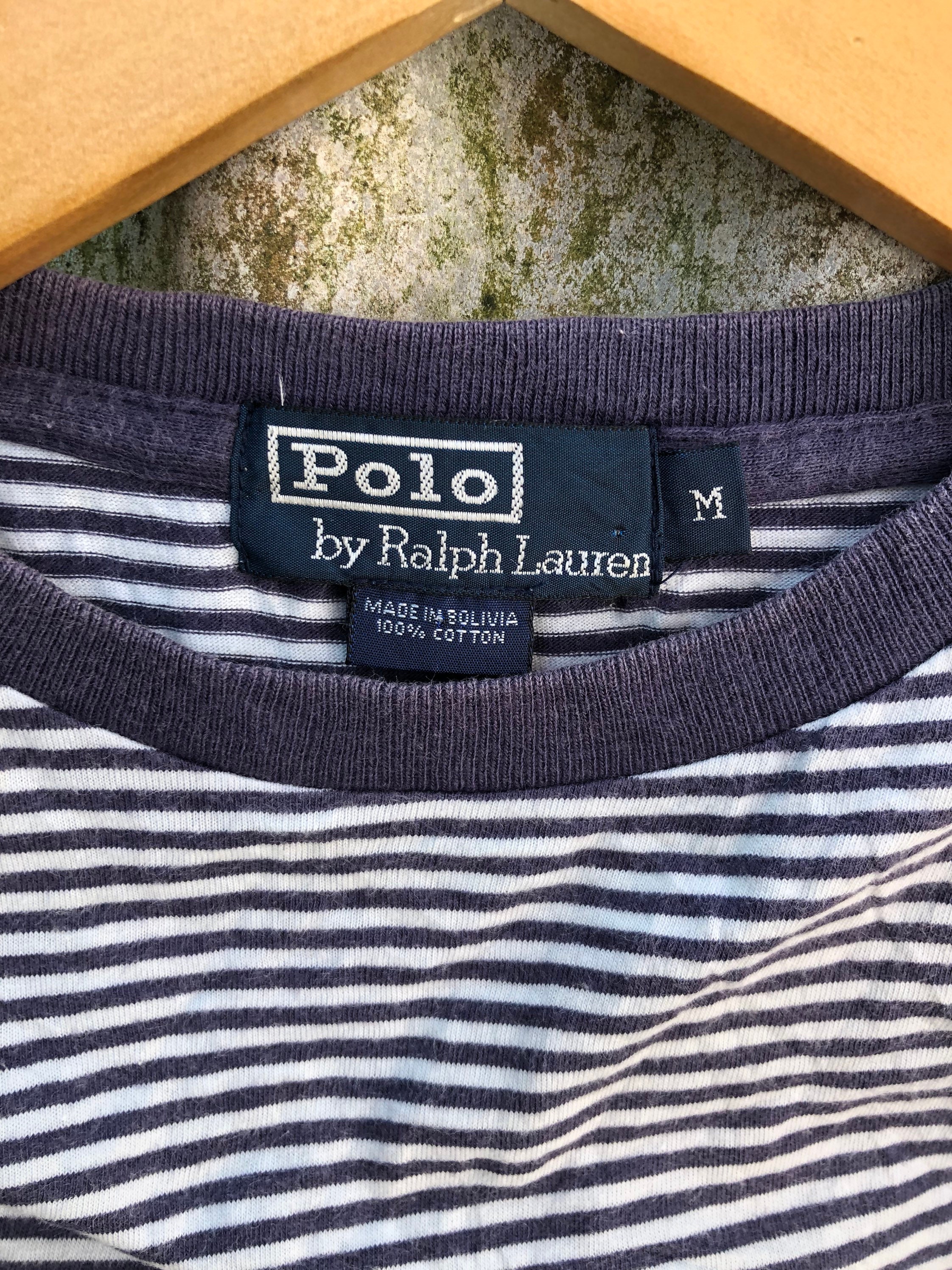 Vintage Polo Ralph Lauren Stripe Crewneck /Tees /Shirt /Tops | Etsy
