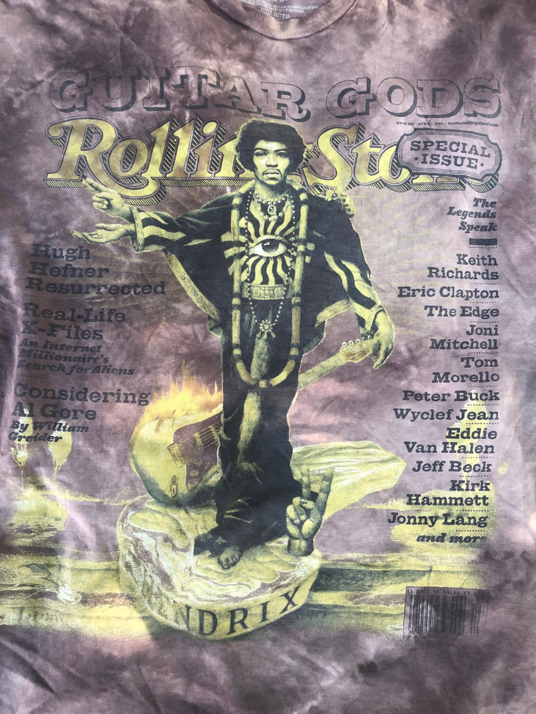 Guitar Gods Rolling Stone ジミヘンTシャツ XXL Guitar Gods Rolling Stones X Jimi Hendrix Tees Tops Crewneck Shirt