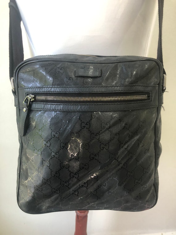 Authentic Gucci Gg Coated Imprime Crossbody Bag - image 1