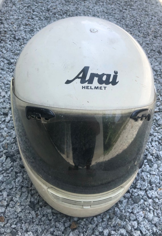 arai full face helmet 80s Vintage Helmet Motorcycle Fullface Arai Gigr-2 1985 Retro/ Classic /vintage  Accessories (XL)