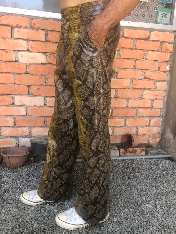 Zara Snake Pants,hippie Pants,vintage Pants,phyton Pattern Pants