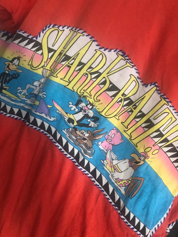 Vintage Shirt,shark Bait Looney Tunes,character Custom Patch