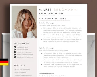 Bewerbungsvorlagen, Lebenslauf Vorlage Word und Pages, Bewerbungsvorlagen Deutsch Word, Bewerbung German, Curriculum Vitae, Ausbildung