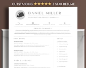 Senior Construction Project Manager Resume Word Template, Assistant Manager Cv PDF, Project Engineer, Construction Worker, Resume Google Doc