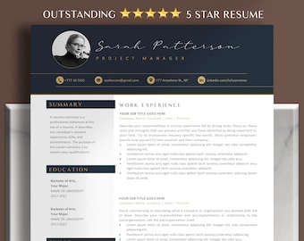 Resume Template Google Docs, Professional Resume Template Word, Creative Resume Template, Clean Modern Executive Resume, Simple CV Template