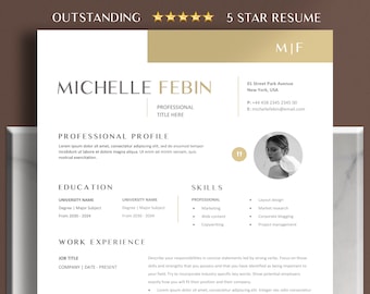Resume Template Google Docs & Word, Professional Cv Template, Executive Resume 2023, Creative Resume, Business Cover Letter, 1,2,3 Pages