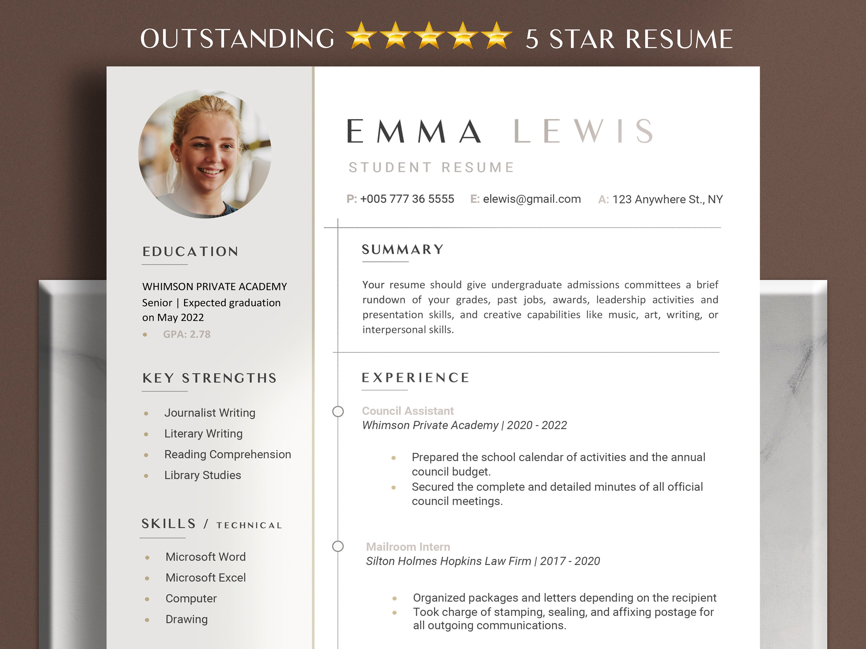 resume-template-for-high-school-students-in-google-docs-word-etsy