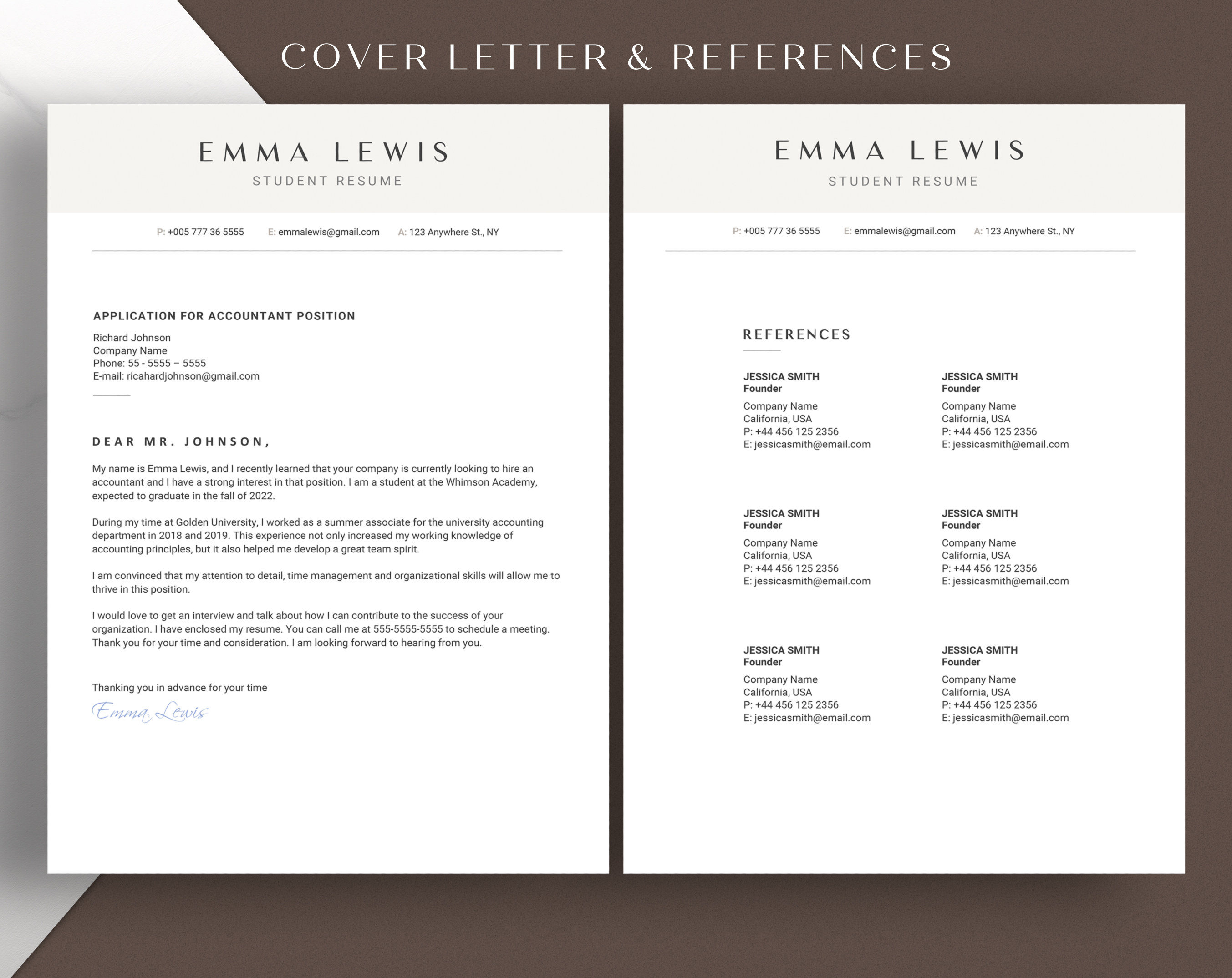 Resume Template for High School Students in Google Docs, Word and PDF ...