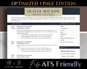ATS Friendly Resume Template for Word and Docs, Minimal Resume Format, Executive Resume Template, ATS Compatible Resume Instant Download