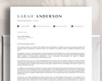 cover letter for graduate template Cover Letter Template for Microsoft Word & Apple Pages, Sample Letter, Motivation Letter, Job Application, Cover Page Template