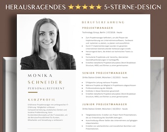 Lebenslauf Vorlage, Deckblatt, Bewerbungsvorlagen Deutsch, Curriculum Vitae German, Ausbildung, Bewerbung, Tabellarischer Lebenslauf Ebook