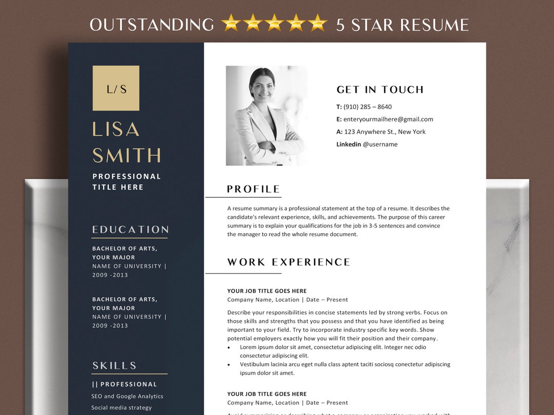 Modern Executive Resume and Cover Letter Template 2025 | Professional ...