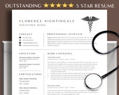 Resume Template Nurse, Doctor Resume Google Docs & Word, Medical Assistant Resume, Pharmacist or Student Nurse CV Template, Nursing Resume