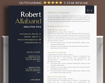 Executive Resume Template Google Docs, Professional Cv Template Word, C Level Resume 2023, Manager Cv Design, Resume Cover Letter Template