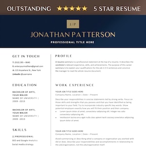 Modern Executive Resume Template 2025 | CEO Resume Template for Word and Google Docs, C Level Resume | 1, 2, 3 Page Director Resume Template