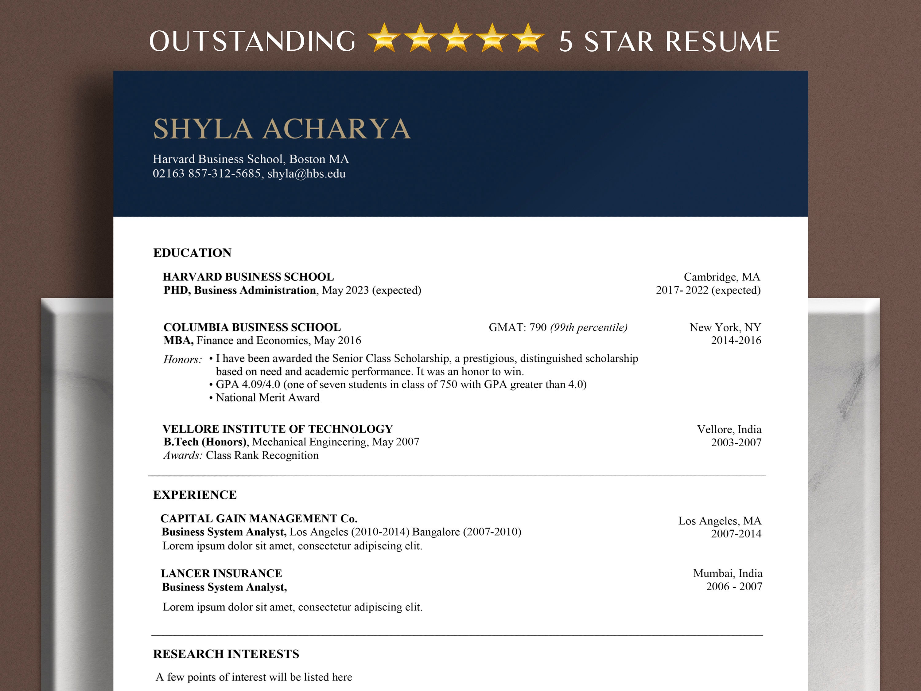 Harvard Resume Template Word