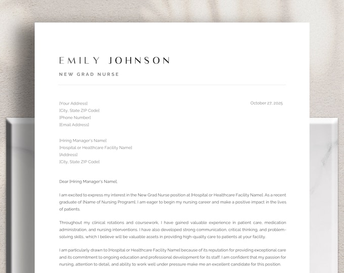 Nurse Cover Letter Template for Google Docs | Nursing Sample Text | RN ...
