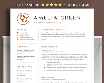cover letter for graduate template Nurse Resume Template for Word - Nurse Resume - Nurse Resume Template - Nursing CV - Microsoft Word Resume - Modern CV