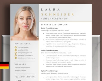 Bewerbungsvorlagen, Lebenslauf Vorlage Deutsch, Bewerbung Vorlage Word und Pages, Bewerbungsvorlage, Curriculum Vitae Template, Deckblatt