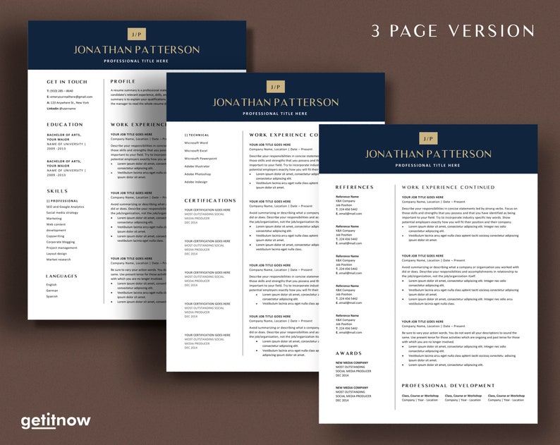 Modern Executive Resume Template 2023 CEO Resume Template for Word and ...