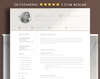 Executive Resume Template Google Docs & Word, Professional Cv Template, Creative Resume Template, Modern Director Resume Template, 1,2 Page