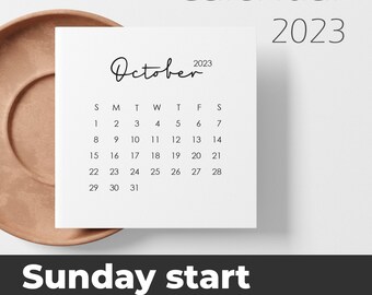 Calendar 2023 | Mini Calendar 3x3 | Desk calendar