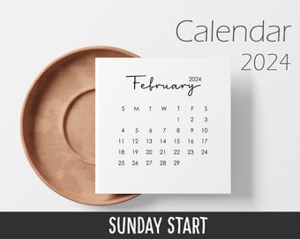 Kalender 2024 | Mini Kalender 3x3 | Tischkalender