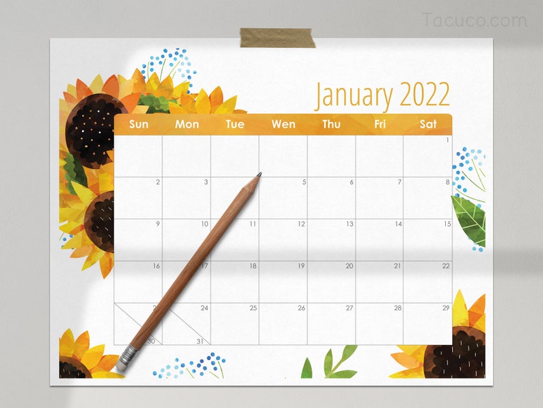 January & February 2022 2022 Calendar Printable Calendar | Etsy