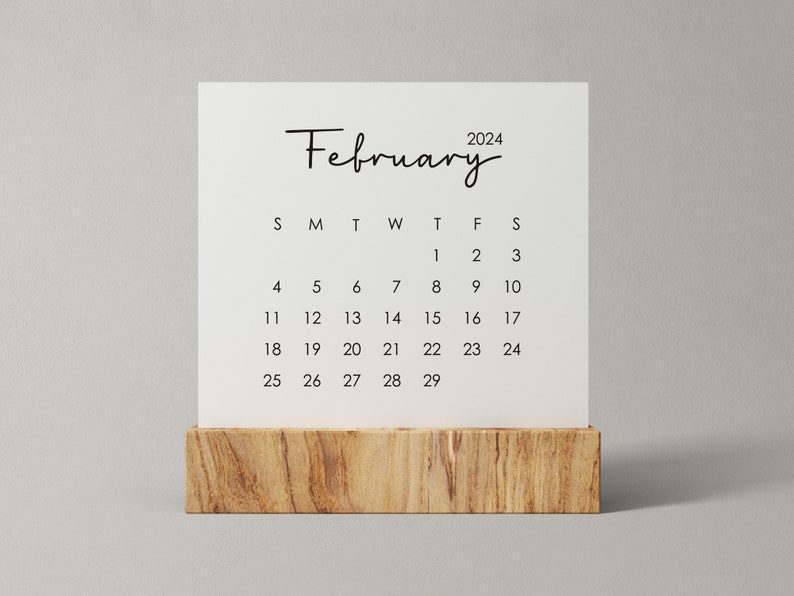 Minikalender 2024 und 2025 Sonntagsstart Monatlicher - Etsy.de