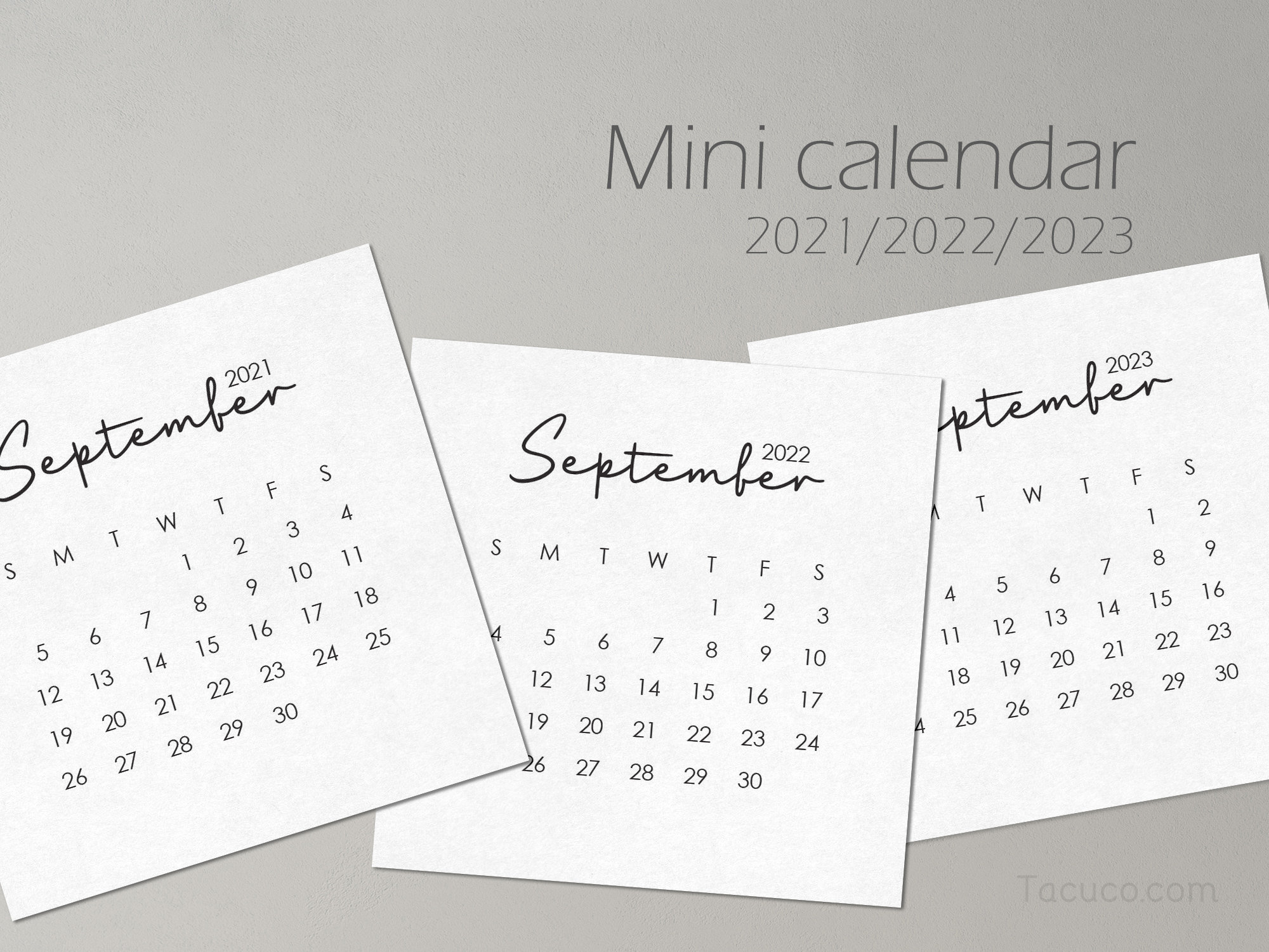 Miniature Life Calendar 2023 Mini Calendar 202120222023 3x3 and 2x2 Etsy