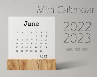 Mini Calendar 2022 | Etsy