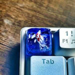 Resin Koi Fish Keycap,Koi keycap,Animal Keycaps,Cute keycap,SA Profile Keycaps,Artisan Keycaps,Colorful Keycap,Gift for him