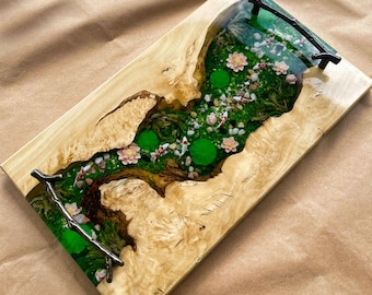 Personalized River Koi Fish Tray,Japanese Serving Tray,Koi Pond Tray,Housewarming Gift,Christmas Gift