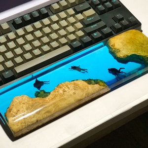 Custom Wood And Resin Wrist Rest,Wood Resin Wrist Rest,Keyboard Wrist Rest,Handmade Wrist Rest,Custom Resin Wrist Rest,Best gift For Him