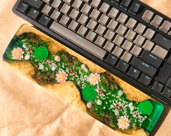 Resin Koi Fish Wrist Rest: Handmade Lotus Aquarium