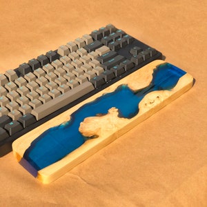 Custom Wood Resin Wrist Rest,Custom Color Resin Wrist Rest,Keyboard Wrist Rest,River Resin Wood Art,Resin Handmade Gift