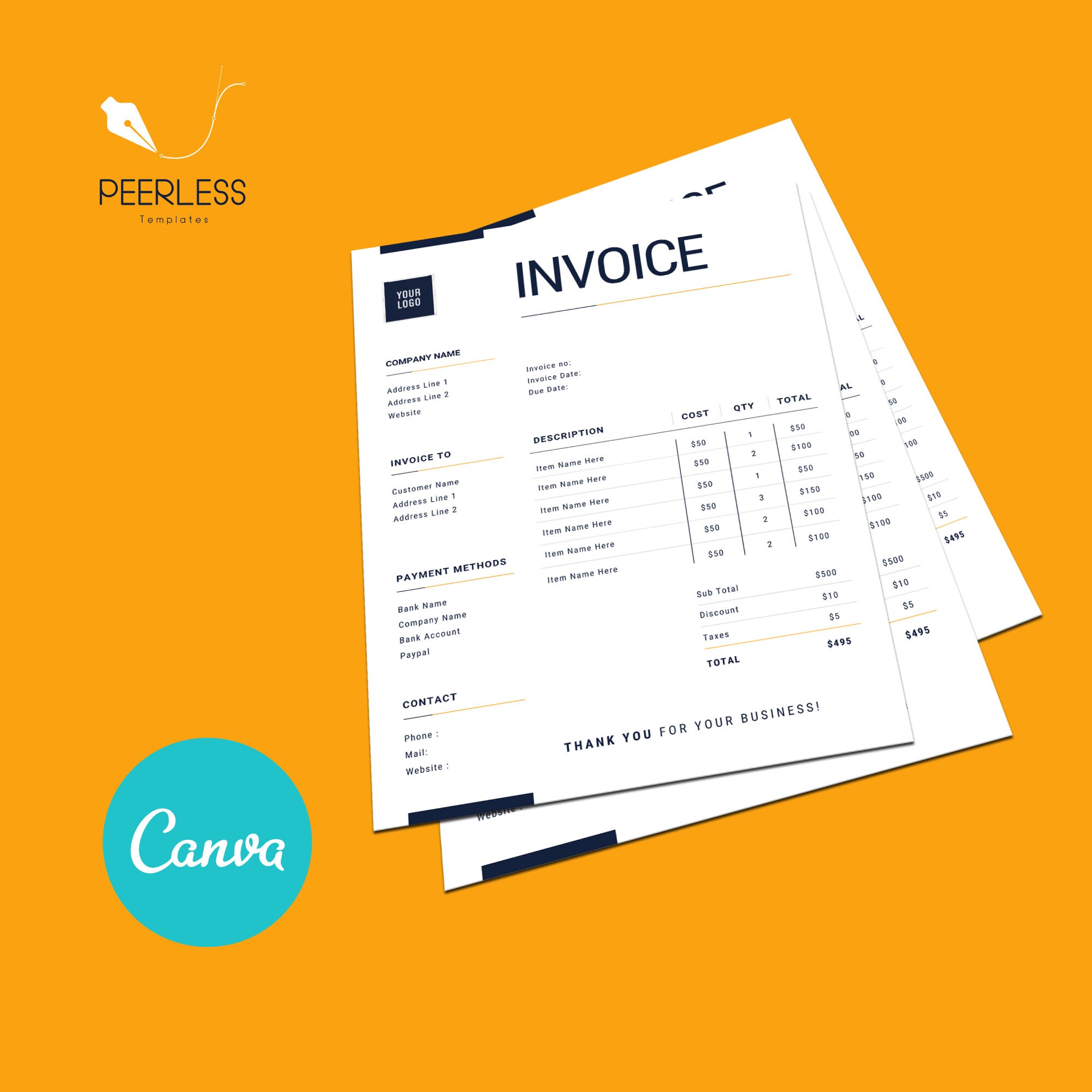 order form printable custom receipt book business order etsy