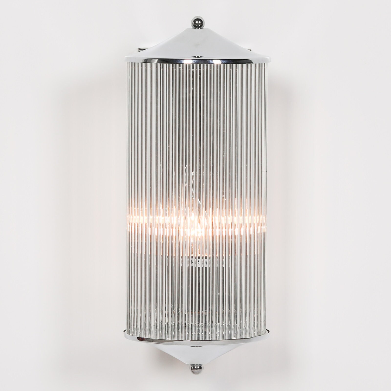 Chrome Art Deco Style Wall Light Etsy UK