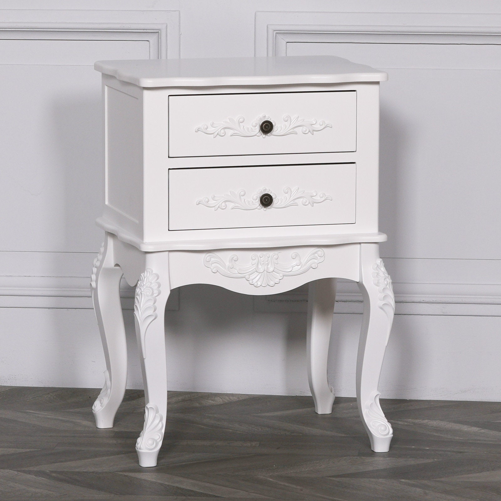 White Painted French Style Bedside Table Etsy UK