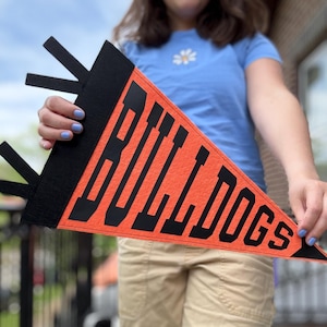 Custom School Mascot Pennant - Personalized Team Spirit Decor for Graduation Party, Class of 2025 Gift & School Keepsake