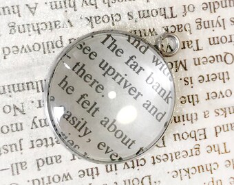 Reclaimed Book Page Pendant