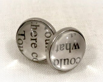 Reclaimed Book Page Earrings
