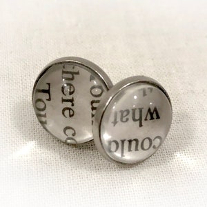 Reclaimed Book Page Earrings