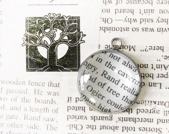 Wheel of Time Reclaimed Book Page Character Pendant