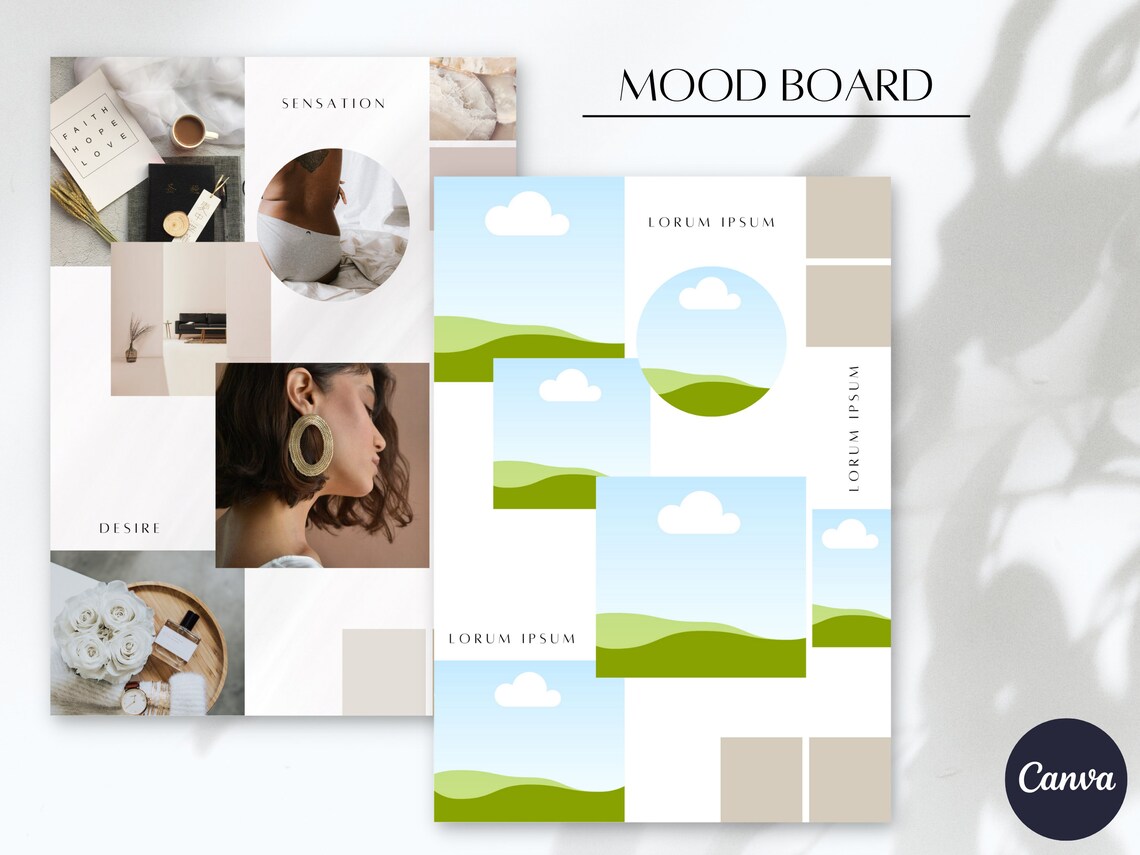 Canva Brand Kit Template Mini Brand Board Template Branding Kit for