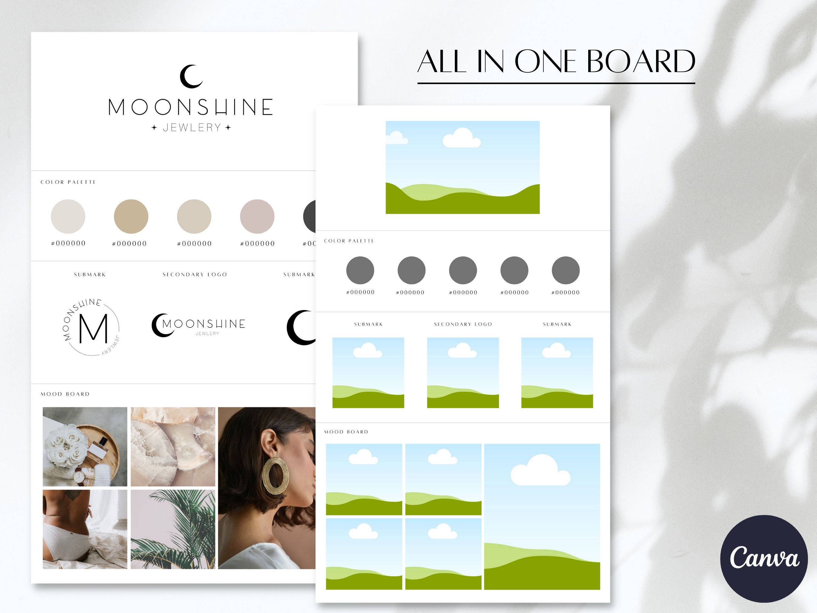 Canva Brand Kit Template Mini Brand Board Template - Etsy Australia